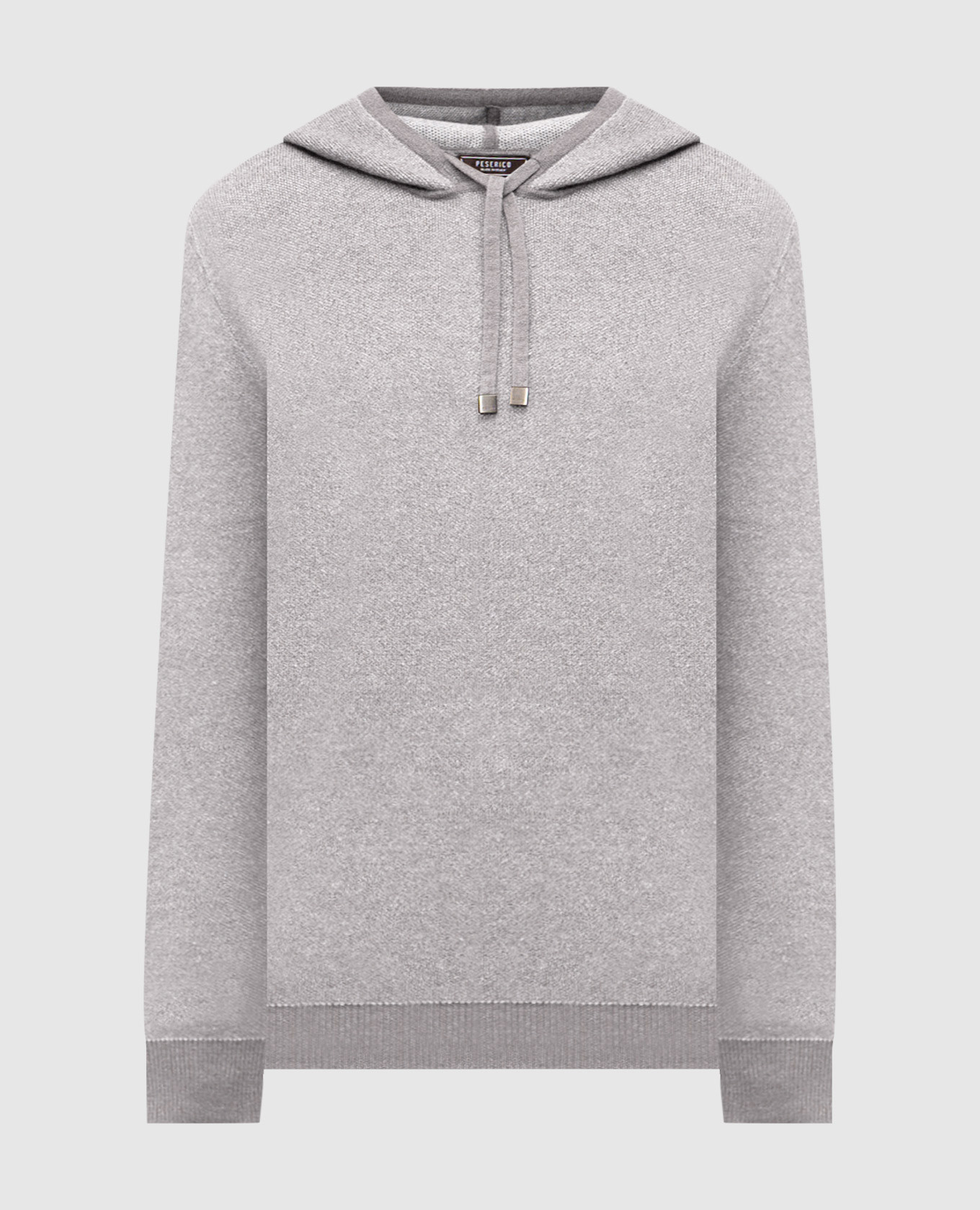 

Gray cashmere and wool hoodie Peserico, Grey