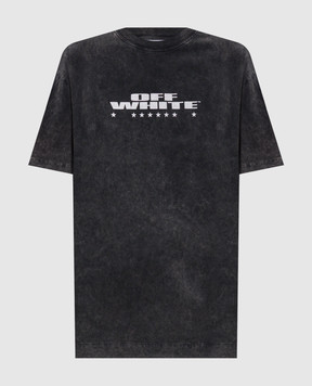 Off-White Xerox Star Grey T-Shirt with Frayed Effect 2AA134F25JER001