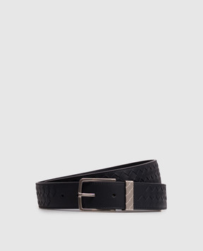 Bottega Veneta Blue Intrecciato leather belt 843902V5XN1