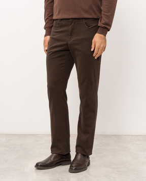 Stefano Ricci Brown pants with logo patch M8T63B0060TCHRL