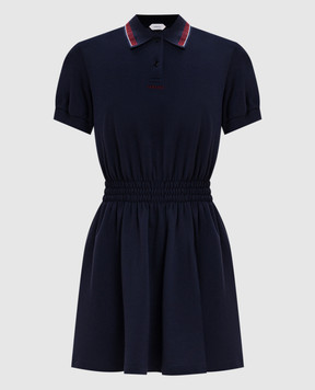 Versace Blue polo dress with logo embroidery 10259641A18688