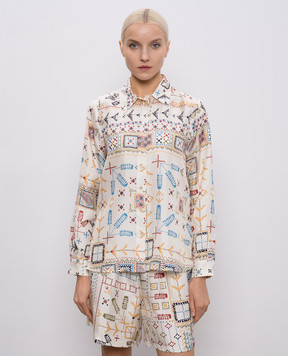 Momoni White ARLES silk blouse MOSH001MO01