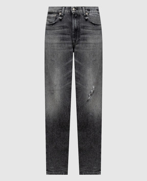 R13 Gray jeans with holes R13W5083D137C