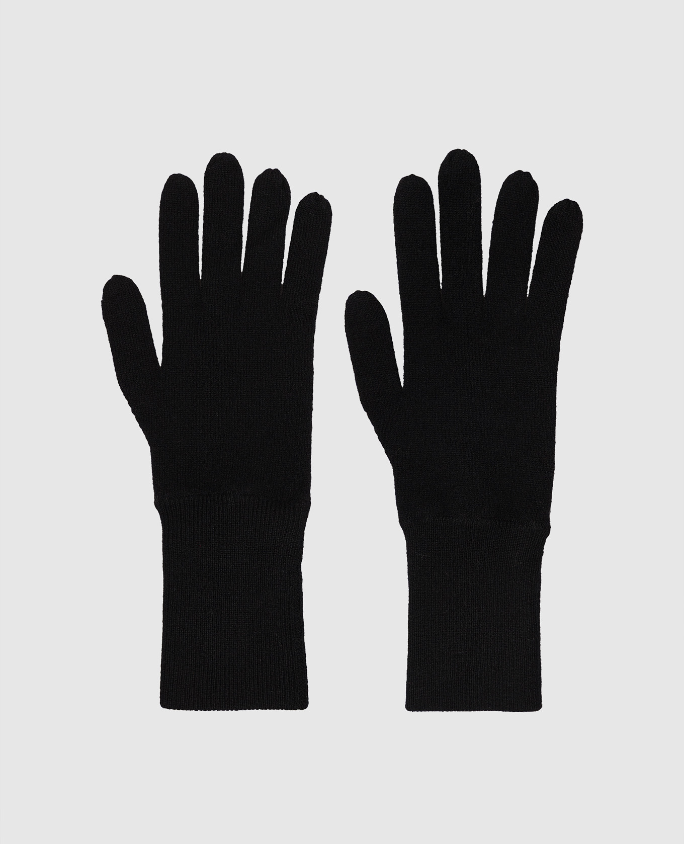 Black cashmere gloves