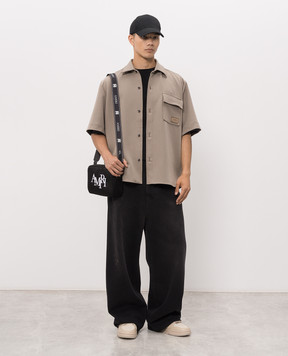 AMIRI MA QUAD CHECKERBOARD black T-shirt AMTOJR1172