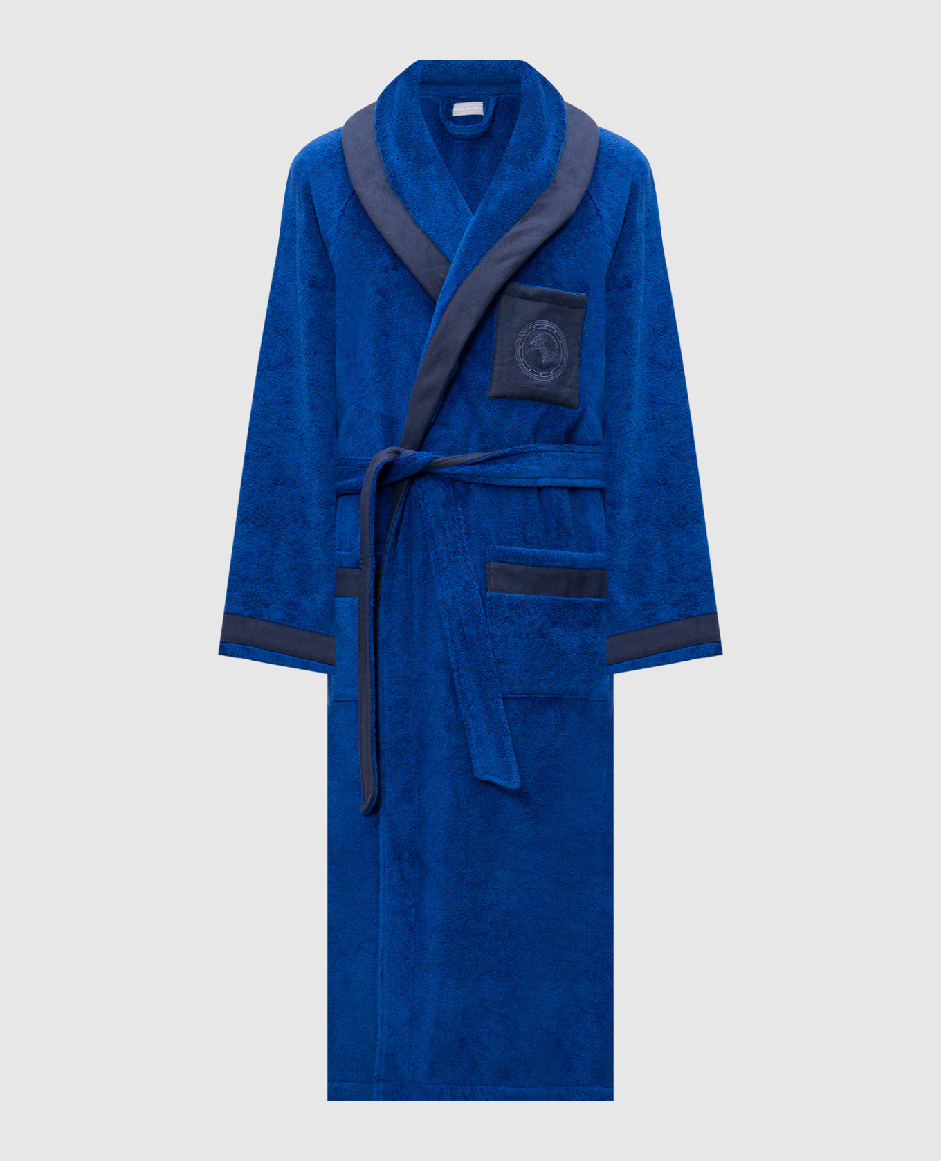

Blue terry robe with embroidered emblem Stefano Ricci