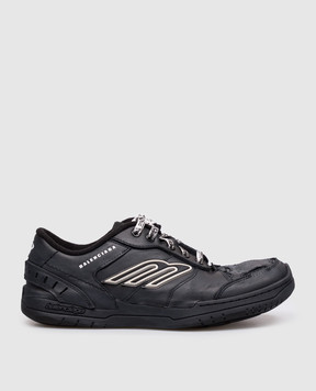Balenciaga Black leather Hamptons sneakers 841765WCURB