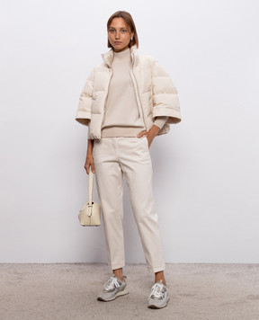 Peserico Beige trousers with lapels A04680T302479