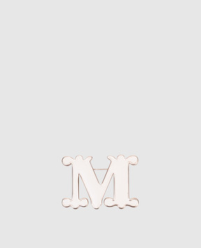 Max Mara White monogram brooch MXAEGREGE