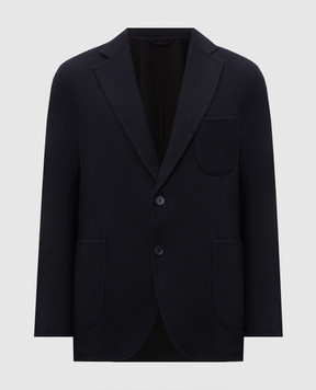Stefano Ricci Blue blazer made of wool, cashmere and silk M1RSDB23T0WCK02V