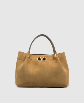 Valentino Khaki suede tote bag 9W2B0T83AHA
