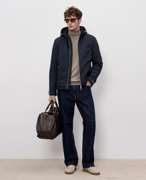 MooRER Blue down jacket ALBINI ALBINISTP