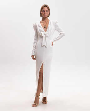 Alessandra Rich Ivory dress with bow FABX4408F4692