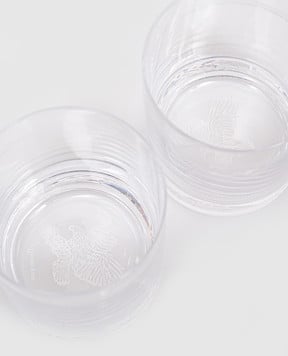 Stefano Ricci Set of whiskey glasses with logo print OCRLG003FEAGLE2pz