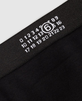 Maison Margiela MM6 Black briefs with logo pattern MKL840060