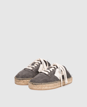 Off-White Grey logo patch mules OWIB019S26FAB001