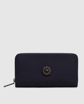 Stefano Ricci Blue leather wallet with textured emblem PP440GURE