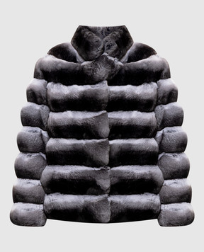 Fabio Gavazzi Gray chinchilla fur coat FG2428FDOR