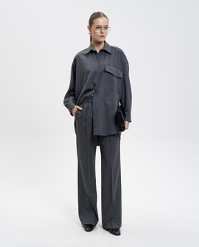 Max & Co CALENDE gray shirt with wool CALENDE