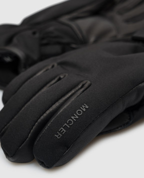 Moncler Grenoble ENFANT Children's black combination ski gloves L29573A00001M3895
