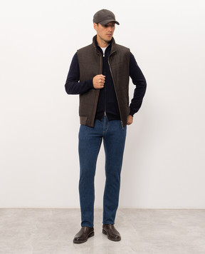 Enrico Mandelli Blue wool cardigan 4K051A6210