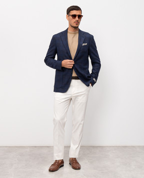 Peserico Ivory cotton pants R5472502448