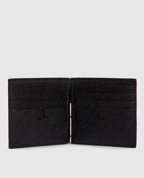 Tom Ford Black leather wallet with logo print Y0231LCL158S