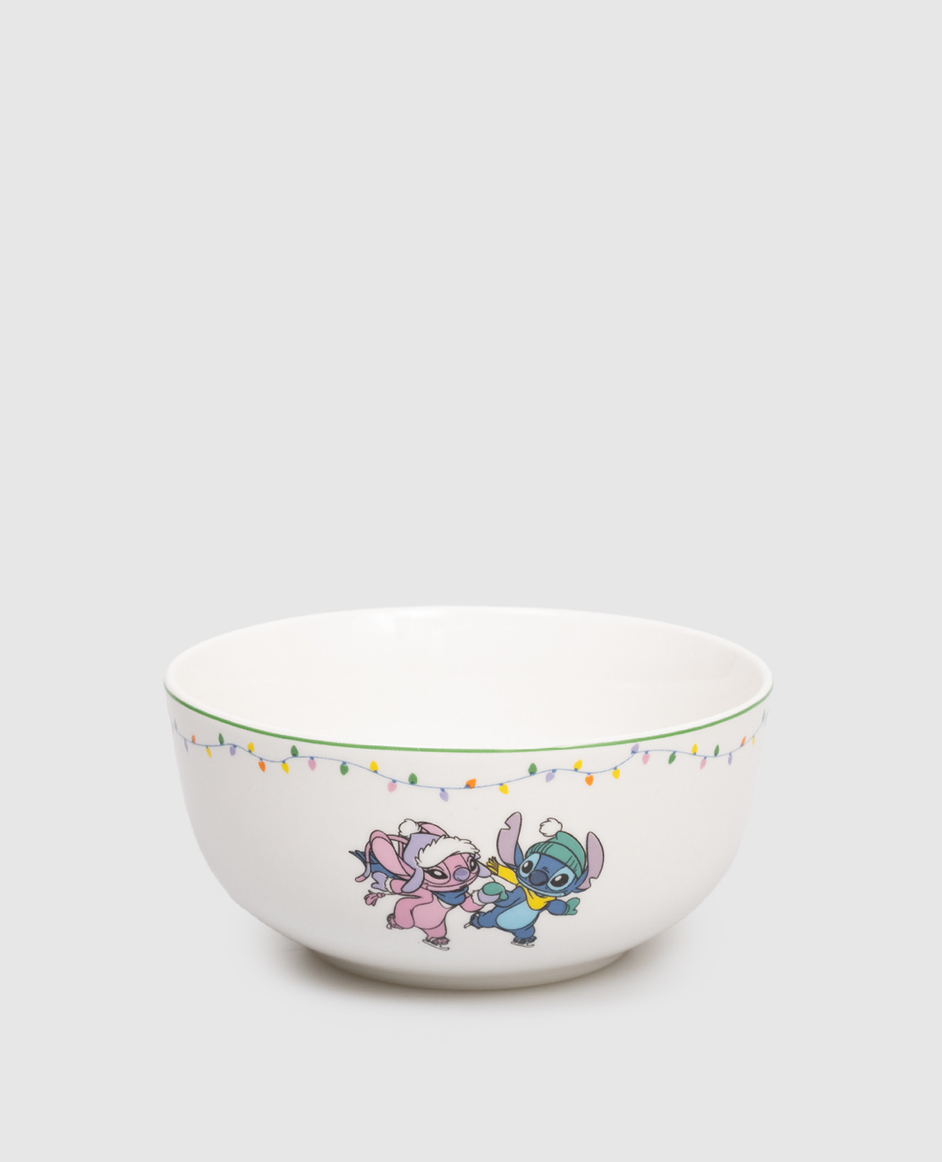 

White ceramic bowl Christmas Stitch & Angel Disney