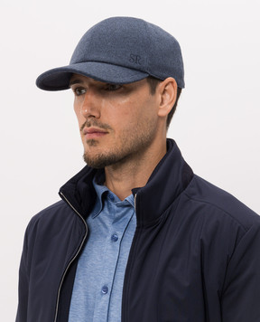 Stefano Ricci Blue cashmere cap MCV63NV11FC0001T