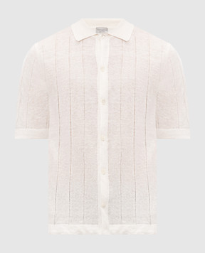 Morgano Ivory linen knitted shirt 7371882