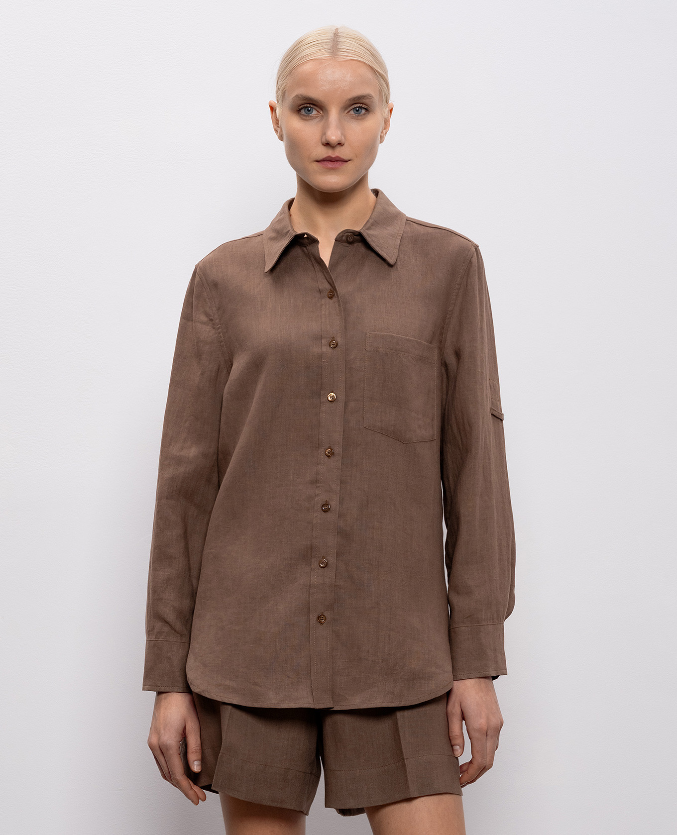 Brown linen shirt Babe Pay Pls 3