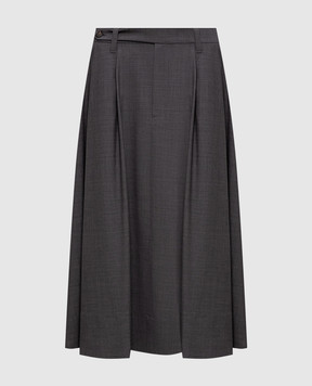 Brunello Cucinelli Gray skirt with wool MPW07G3951