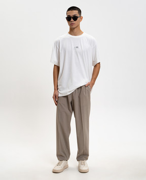 Maison Margiela MM6 White T-shirt with logo patch SH0GC0032M20170