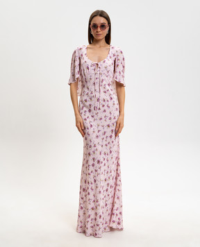 Twinset Pink floral print maxi dress 261TP210A