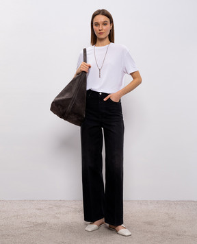 Toteme Black jeans with a patch 251WRB2426FB0046