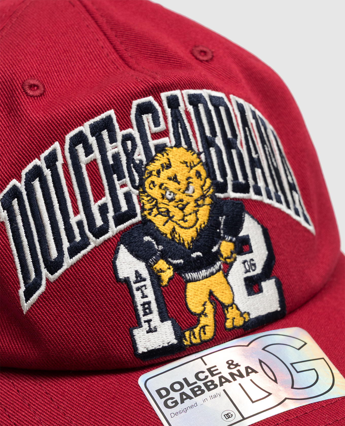 Children's burgundy cap with logo embroidery Dolce&Gabbana 3
