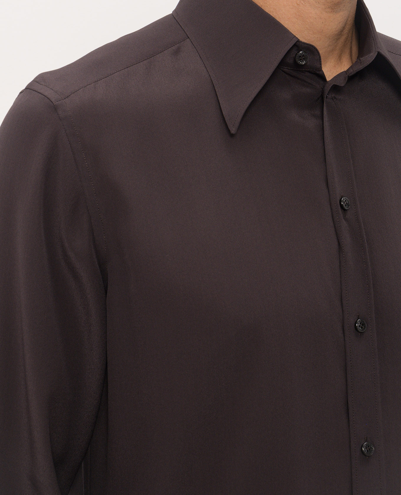 Brown silk shirt Dolce&Gabbana 5