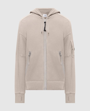 C.P. Company Grey sports jacket with logo patch MSS716A005086W