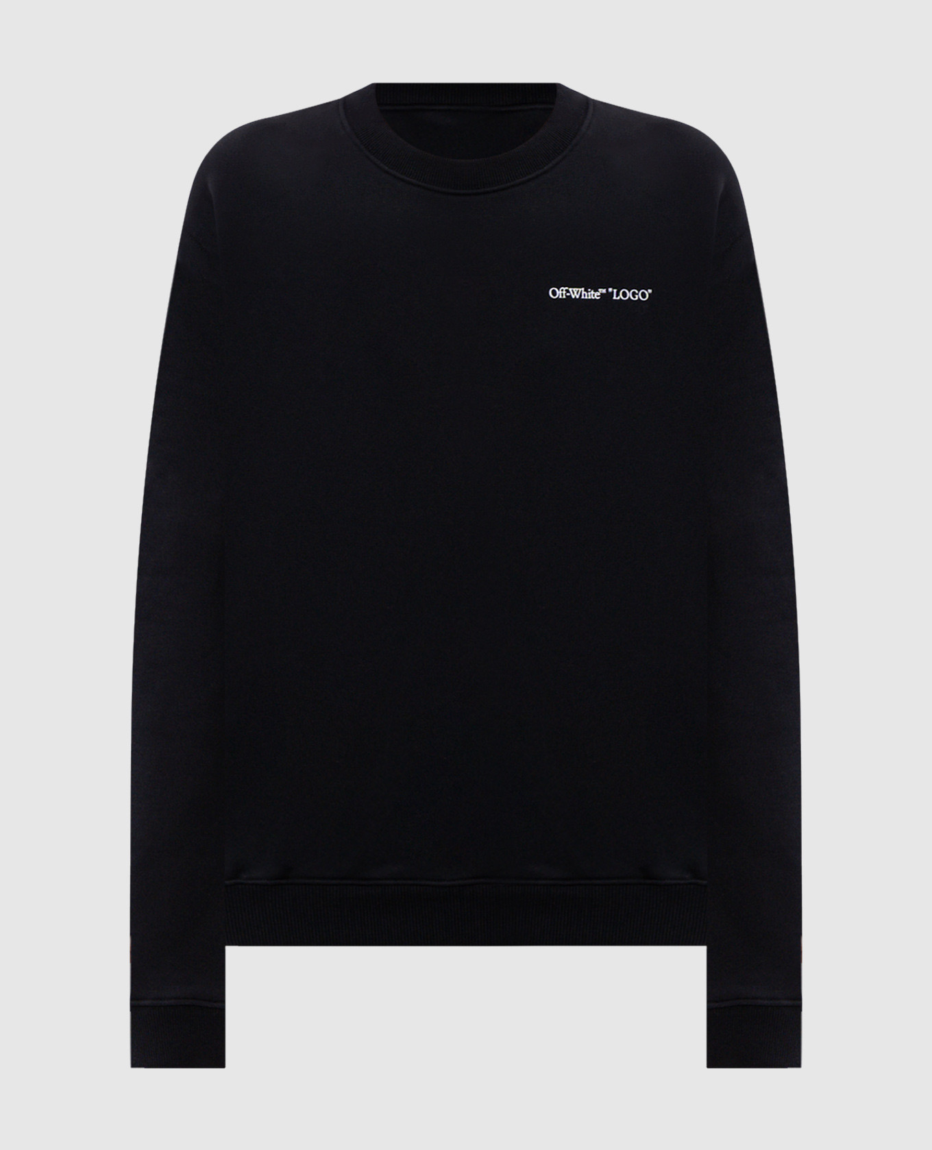 Black sweatshirt with logo print