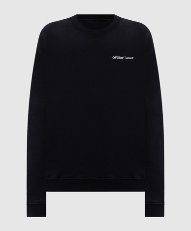 Black sweatshirt with logo print