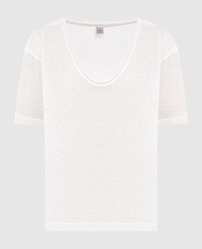 Toteme Ivory silk T-shirt 253WRT0527FB0447