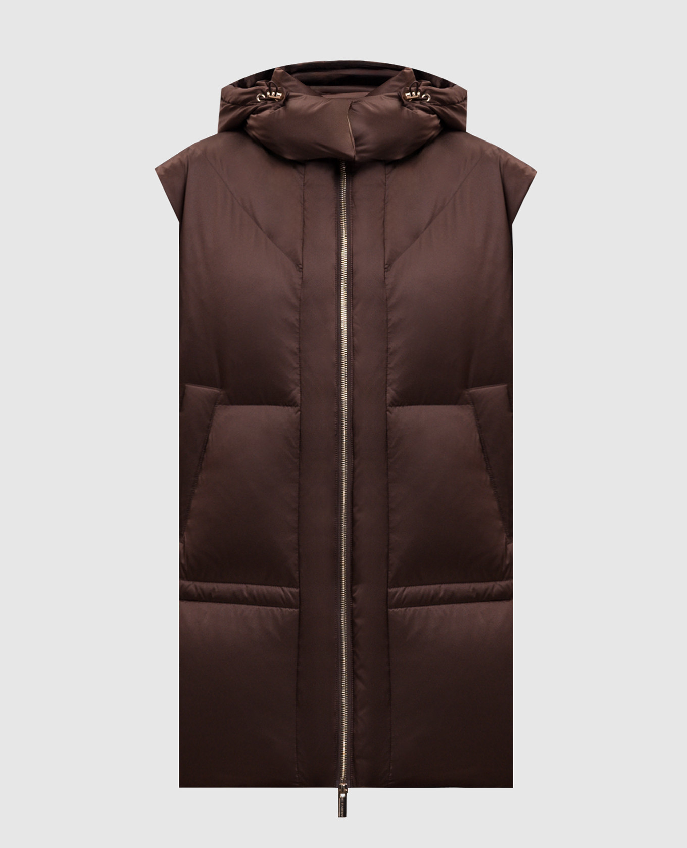Brown down vest
