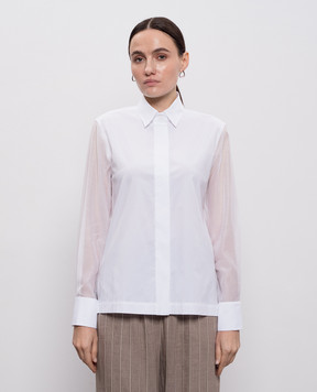 Peserico White shirt with silk A067758928B