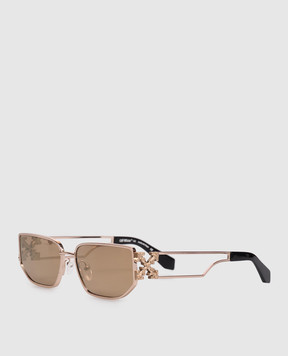 Off-White Allen gold sunglasses with Arrow logo OW1027767460