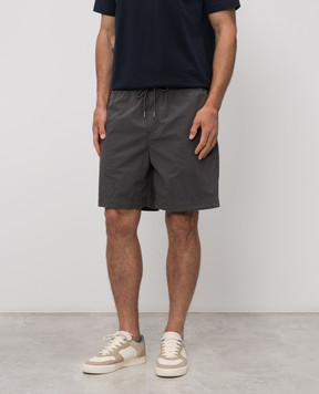 Woolrich Grey shorts with logo patch CFWOSH2000MRUT4132