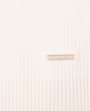 Stefano Ricci Ivory cashmere scarf K202022SCIF26391