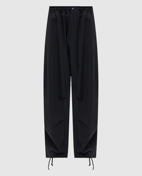 Y`S Yamamoto Black wool pants YWP40130