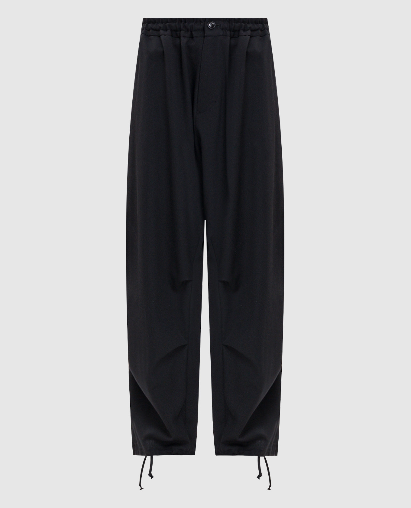 Black wool pants