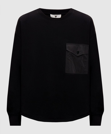 Black sweatshirt with pocket