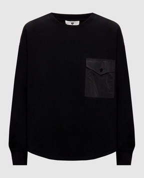 Twinset Black sweatshirt with pocket 262LI2LBB